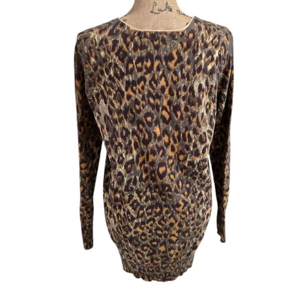 Antgropologie X Tracy Reese Leopard Print Women's Cardigan Sweater Size Medium - Picture 7 of 7
